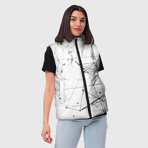 Женский жилет Белый плексус / 3D-Черный – фото 3