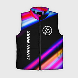 Женский жилет Linkin Park neon rock lights, цвет: 3D-черный