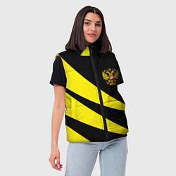 Женский жилет Россия текстура жёлтый, цвет: 3D-светло-серый — фото 2