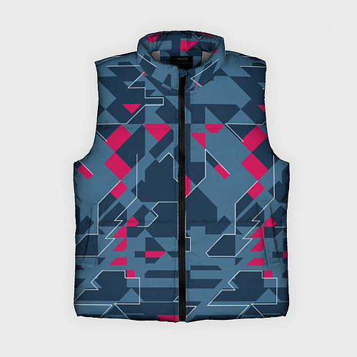 Женский жилет Геометрическая математика узора / 3D-Светло-серый – фото 1