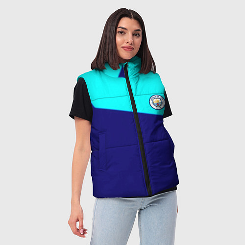 Женский жилет Манчестер сити геометрия спорт / 3D-Черный – фото 3