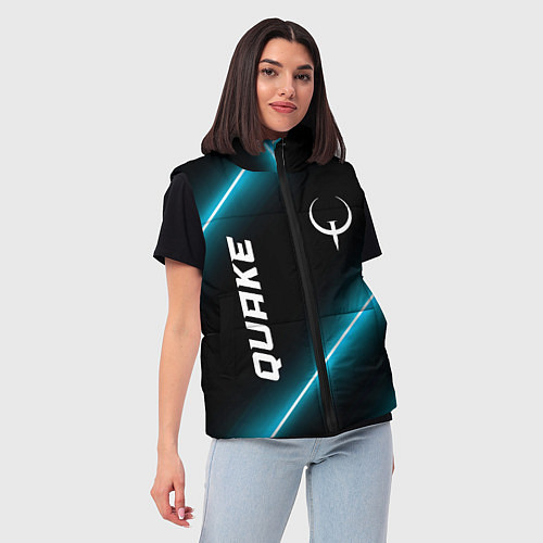 Женский жилет Quake неоновые лампы / 3D-Черный – фото 3