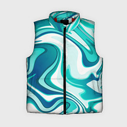 Женский жилет Кислотно синий белый мраморный фон