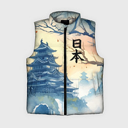 Женский жилет Japanese landscape - watercolor