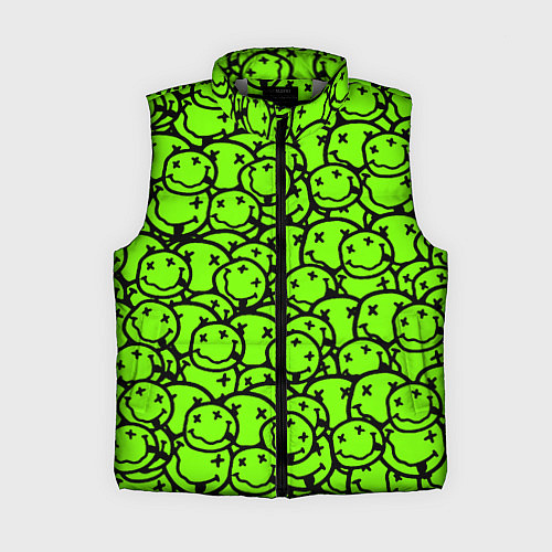 Женский жилет Nirvana green logo smile / 3D-Светло-серый – фото 1