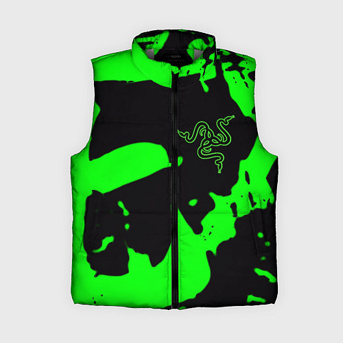 Женский жилет Razer кислотный стиль краски / 3D-Светло-серый – фото 1