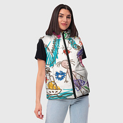 Женский жилет Детский принт, цвет: 3D-красный — фото 2