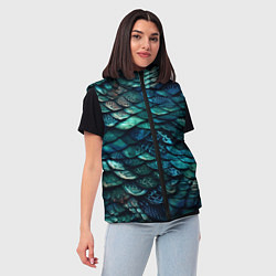 Женский жилет Перламутровая змеиная кожа, цвет: 3D-красный — фото 2