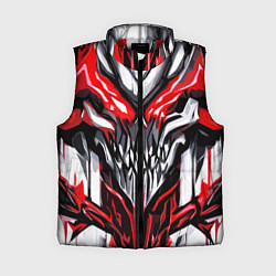 Женский жилет Абстрактный красный череп, цвет: 3D-красный