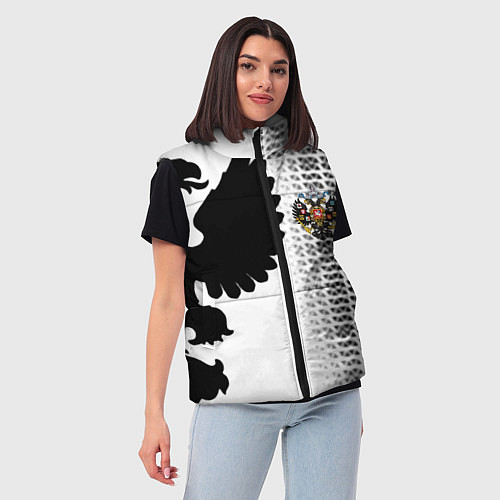 Женский жилет Россия имперский герб / 3D-Светло-серый – фото 3