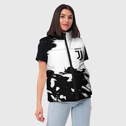 Женский жилет Juventus smoke black fire / 3D-Черный – фото 3