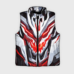 Женский жилет Абстрактный красный кибер демон, цвет: 3D-черный