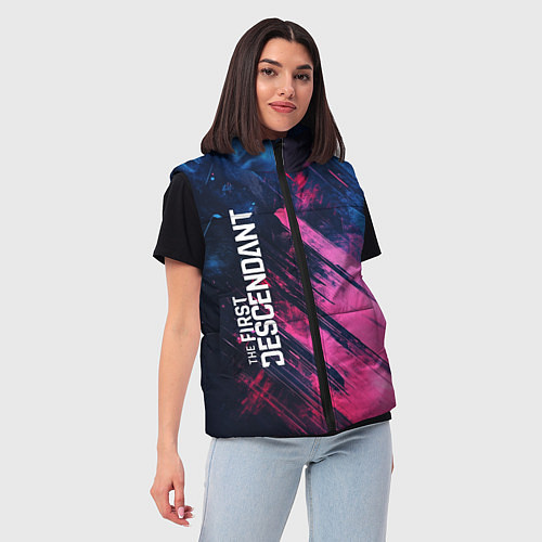 Женский жилет The First Descendant - Texture / 3D-Черный – фото 3