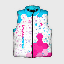 Женский жилет SsangYong neon gradient style вертикально, цвет: 3D-черный