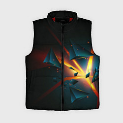 Женский жилет Разлом плиты - абстрактная расщелина, цвет: 3D-красный