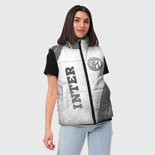 Женский жилет Inter - white gradient вертикально / 3D-Черный – фото 3