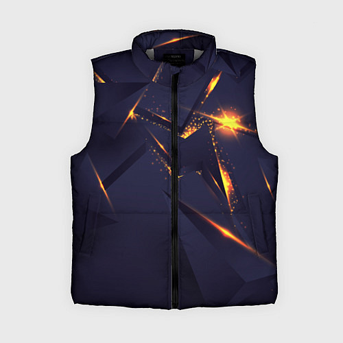 Женский жилет Золотые неоновые плиты / 3D-Светло-серый – фото 1