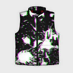 Женский жилет Краски глитч неон, цвет: 3D-красный
