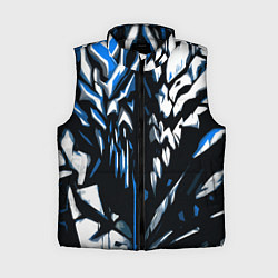 Женский жилет White and blue abstraction on a black background