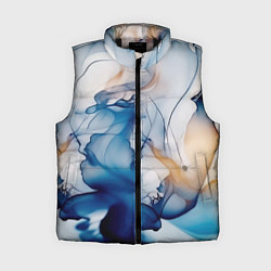 Женский жилет Синий батик, цвет: 3D-черный