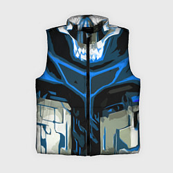 Женский жилет Blue stripes on a black and white background