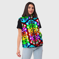 Женский жилет Geometry smile dash, цвет: 3D-светло-серый — фото 2