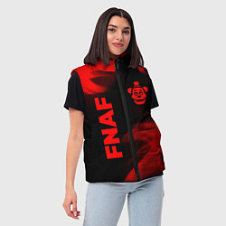 Женский жилет FNAF - red gradient вертикально, цвет: 3D-черный — фото 2