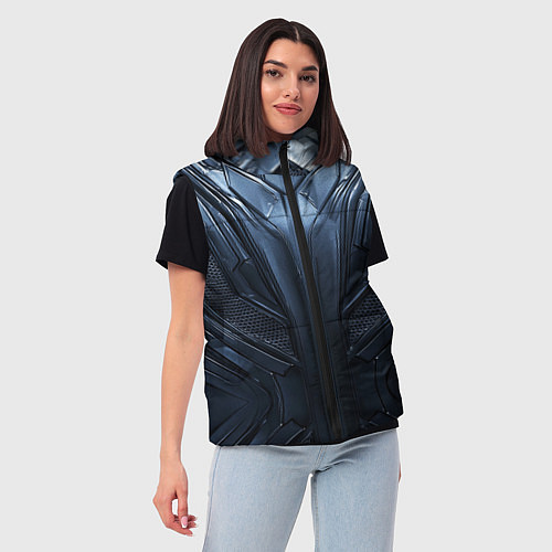 Женский жилет Металлический карбон / 3D-Светло-серый – фото 3