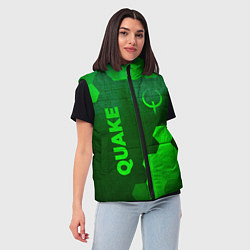 Женский жилет Quake - green gradient вертикально, цвет: 3D-черный — фото 2
