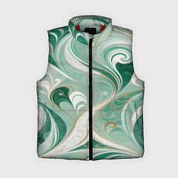Женский жилет Светло-зеленый узор с завитками