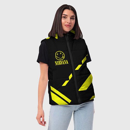 Женский жилет Nirvana geometry yellow / 3D-Светло-серый – фото 3