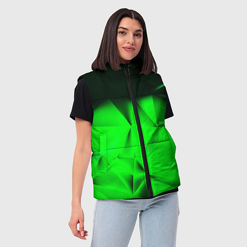 Женский жилет Кислотная абстракция кубы / 3D-Светло-серый – фото 3