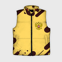 Женский жилет Герб РФ текстура ретро