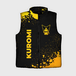 Женский жилет Kuromi - gold gradient вертикально, цвет: 3D-черный