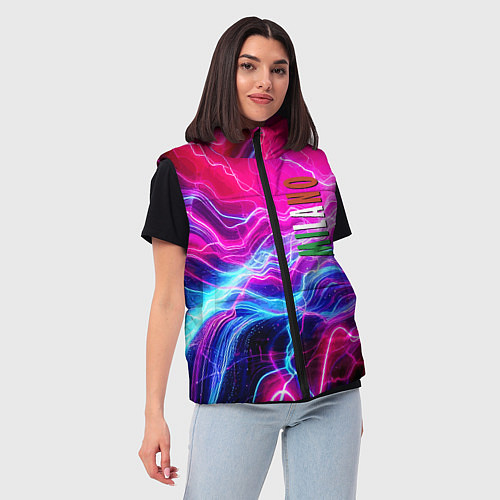 Женский жилет Milano - neon abstraction / 3D-Красный – фото 3