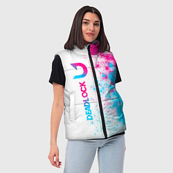 Женский жилет Deadlock neon gradient style по-вертикали, цвет: 3D-черный — фото 2