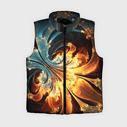 Женский жилет Абстрактный фрактал, цвет: 3D-светло-серый