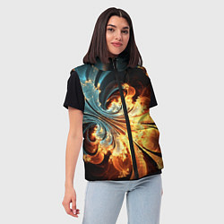 Женский жилет Абстрактный фрактал, цвет: 3D-светло-серый — фото 2