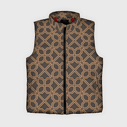 Женский жилет Геометрический узор коричневый, цвет: 3D-красный