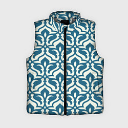 Женский жилет Геометрический узор синий