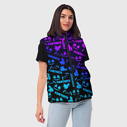 Женский жилет Фортнайт неон, цвет: 3D-черный — фото 2