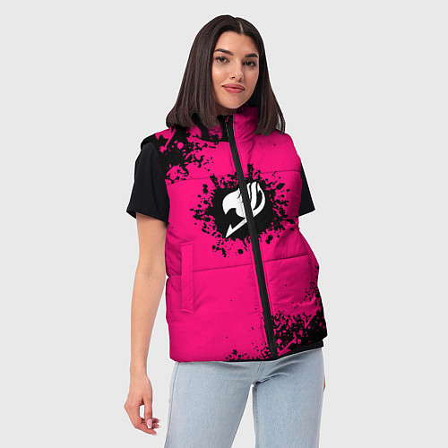 Женский жилет Хвост феи краски аниме / 3D-Светло-серый – фото 3