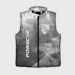 Женский жилет Porsche - grey gradient вертикально, цвет: 3D-черный