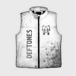 Женский жилет Deftones - white gradient вертикально, цвет: 3D-черный