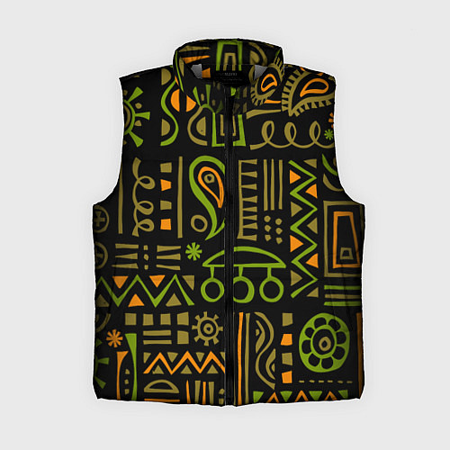 Женский жилет Абстрактный этнический орнамент / 3D-Светло-серый – фото 1