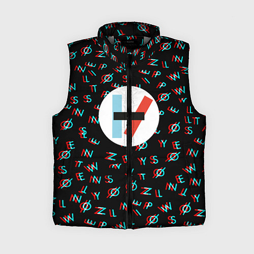 Женский жилет Twenty one pilots glitch / 3D-Светло-серый – фото 1