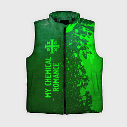 Женский жилет My Chemical Romance - green gradient по-вертикали, цвет: 3D-черный