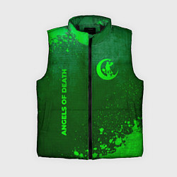 Женский жилет Angels of Death - green gradient вертикально, цвет: 3D-черный