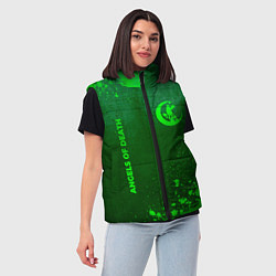 Женский жилет Angels of Death - green gradient вертикально, цвет: 3D-черный — фото 2