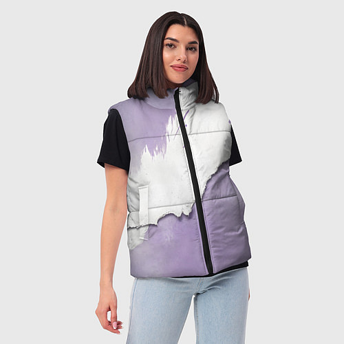 Женский жилет Штукатурка и лавандовая краска / 3D-Черный – фото 3